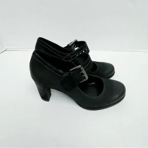 Ecco - Black Kiev Leather 65mm Round Toe Heels