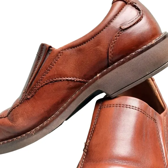 Ecco Brown Leather Shock Point Slip-On Shoe SZ EU 42/US 8.5