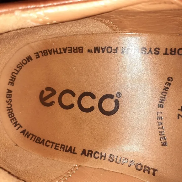 Ecco Brown Leather Shock Point Slip-On Shoe SZ EU 42/US 8.5