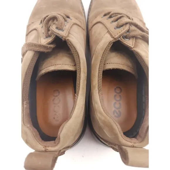 ECCO Fusion Oxfords Mens Size EU 45 US 11-11.5 Brown Nubuck Leather Lace-Ups