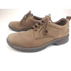 ECCO Fusion Oxfords Mens Size EU 45 US 11-11.5 Brown Nubuck Leather Lace-Ups