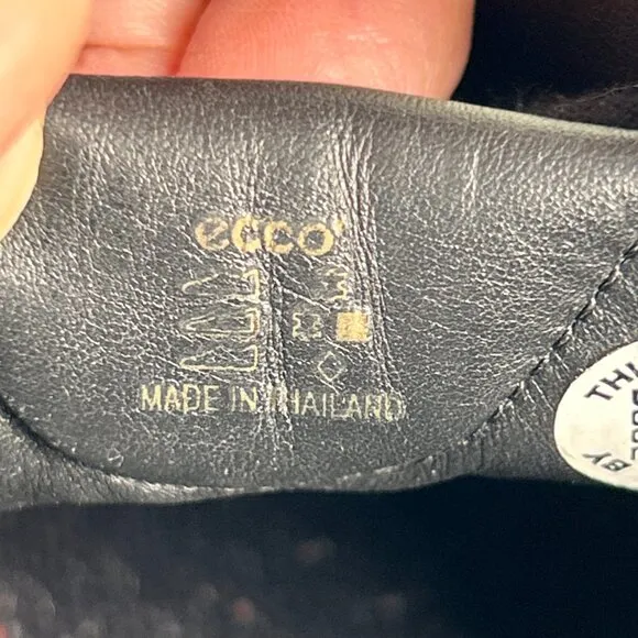 ECCO Golf Shoe Mens 12-12.5/46 Black Leather Hydromax Water Resistant Oxfords