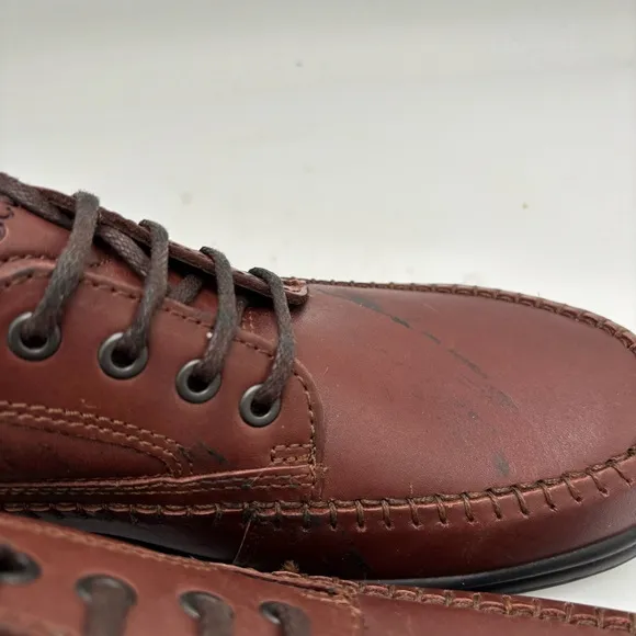 Ecco Men’s 45 Brown Leather Seawalker Lace Up Oxfords