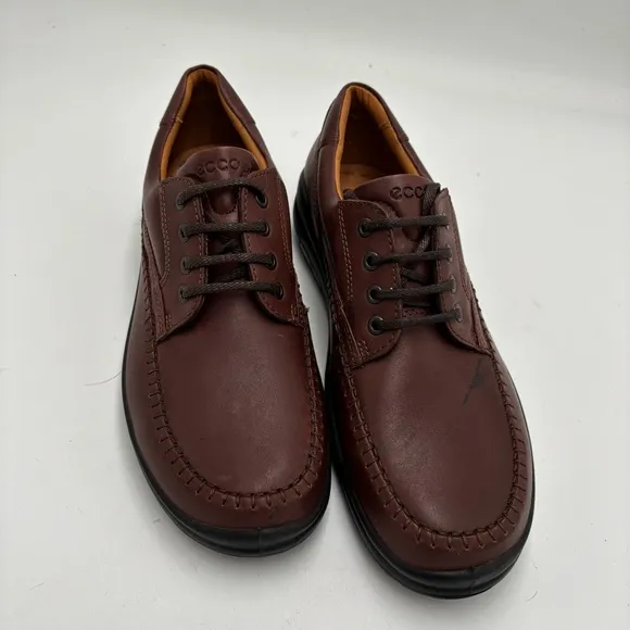 Ecco Men’s 45 Brown Leather Seawalker Lace Up Oxfords