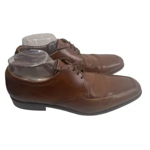 ECCO mens Oxfords Loafers US  Leather Brown Lace Up Dress Shoes Sz 8