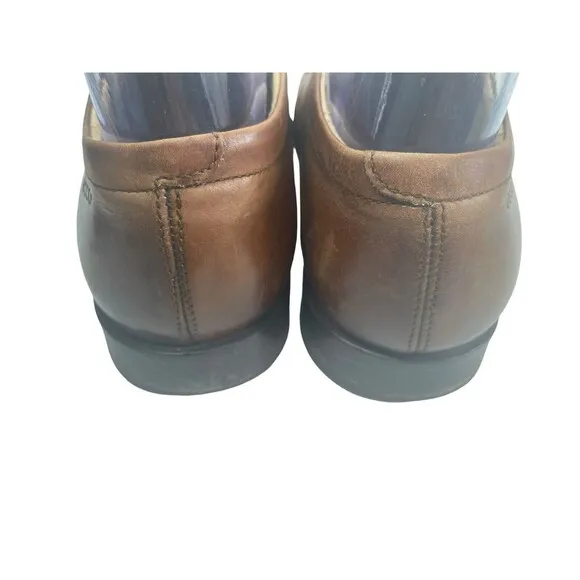 ECCO mens Oxfords Loafers US  Leather Brown Lace Up Dress Shoes Sz 8