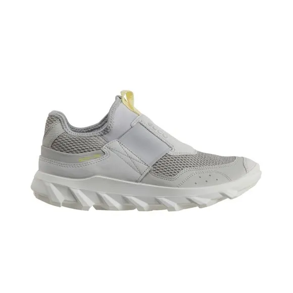 Ecco Women's MX Low Elastic Slip On Sneaker Leather Streetwear Shoe Concrete