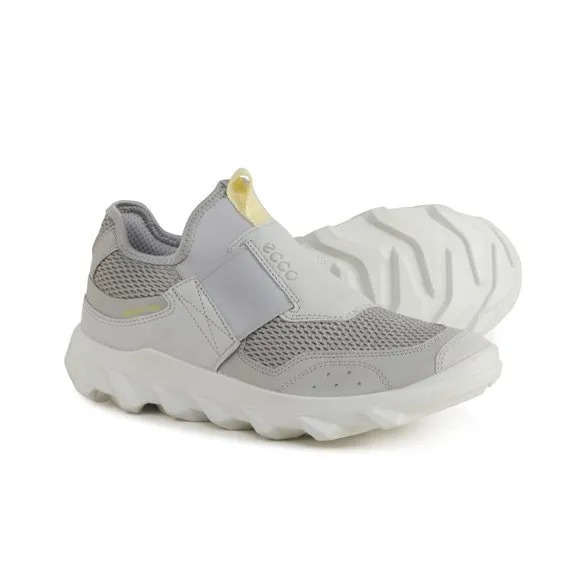 Ecco Women's MX Low Elastic Slip On Sneaker Leather Streetwear Shoe Concrete