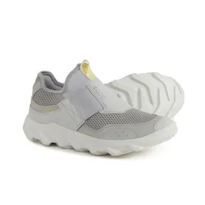 Ecco Women's MX Low Elastic Slip On Sneaker Leather Streetwear Shoe Concrete