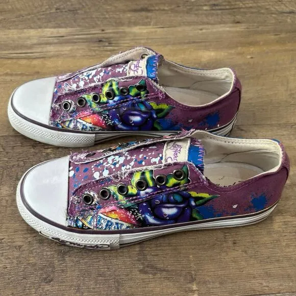 Ed Hardy Y2K Eternal Love Painted Slip-on Sneakers
