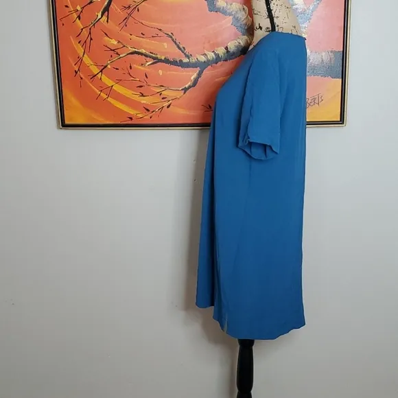 Eileen Fisher Crinkle Crepe Dress Size Medium