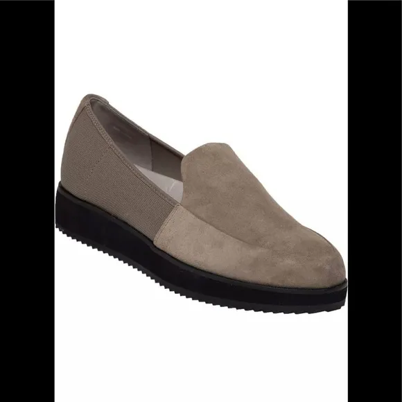 Eileen Fisher Dell Suede Loafer Taupe​​​​​​​​​