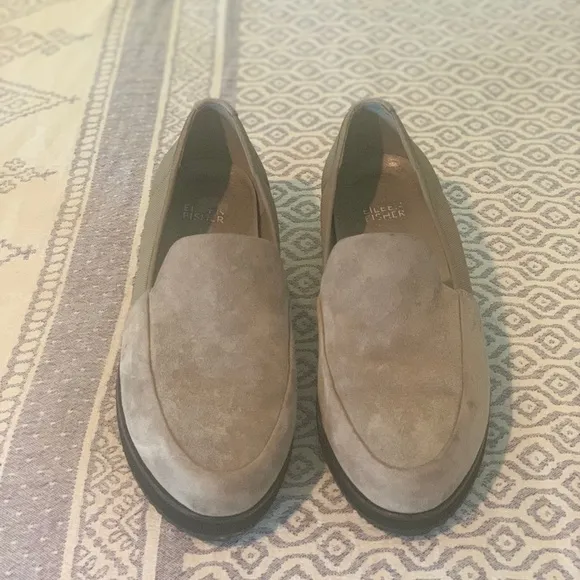 Eileen Fisher Dell Suede Loafer Taupe​​​​​​​​​