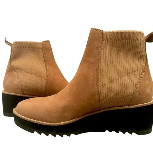 Eileen Fisher Lilou Wedge Chelsea Brown Boot Women Size 5 NWOB