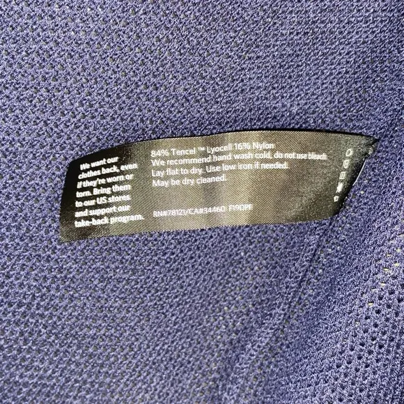 Eileen Fisher Midnight Blue Simple Cardi Open Front Longline Knit Cardigan