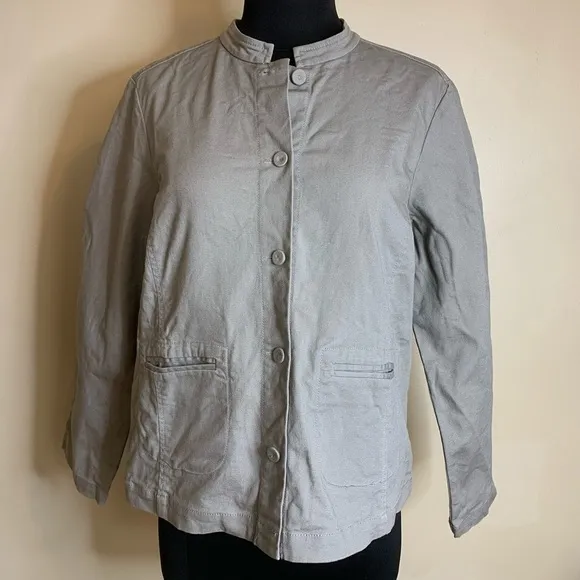 Eileen Fisher Military Style Blazer Jacket