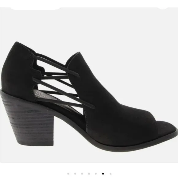 Eileen Fisher Vero Couio Alfie nubuck suede  block heels in black Size 11 NWT