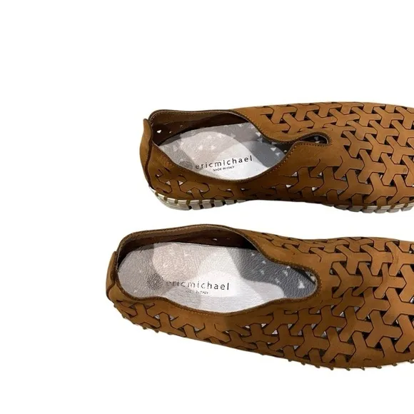 Eric Michael Brown Perforated Slip-On Shoes 40 US 10