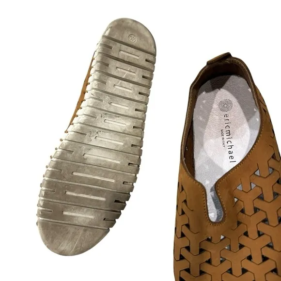 Eric Michael Brown Perforated Slip-On Shoes 40 US 10