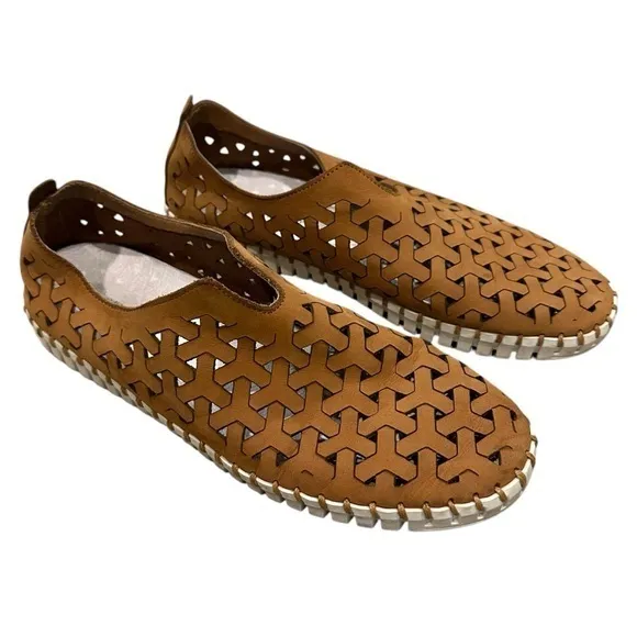 Eric Michael Brown Perforated Slip-On Shoes 40 US 10