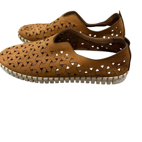 Eric Michael Brown Perforated Slip-On Shoes 40 US 10