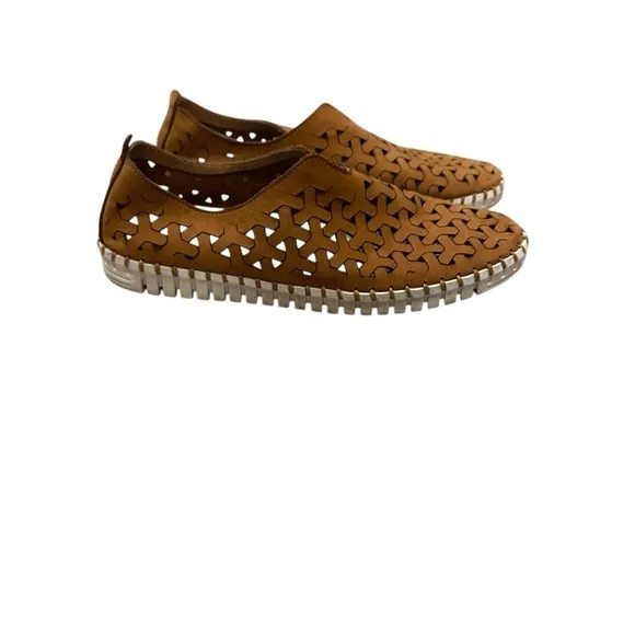 Eric Michael Brown Perforated Slip-On Shoes 40 US 10