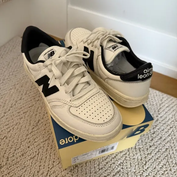 EUC ALD New Balance T500 Tennis Oxfords 6.5 Black/White Limited Aimé Leon Dore