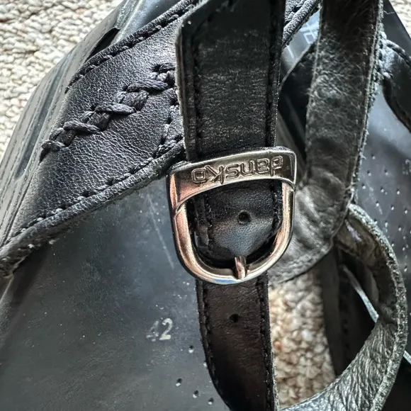 EUC Dansko Mary Jane Slingback Sandal Clogs - Women’s Shoe Size 42 Black Leather
