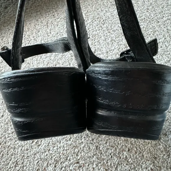 EUC Dansko Mary Jane Slingback Sandal Clogs - Women’s Shoe Size 42 Black Leather