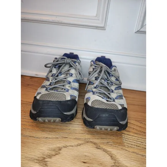 EUC Merrell Womens Moab 2 Ventilator Low Hiking Shoes J06018 Gray Blue Size 10