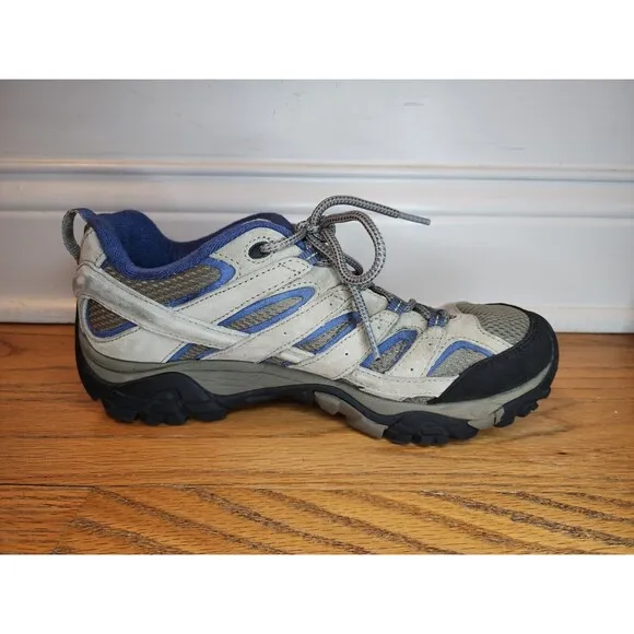 EUC Merrell Womens Moab 2 Ventilator Low Hiking Shoes J06018 Gray Blue Size 10