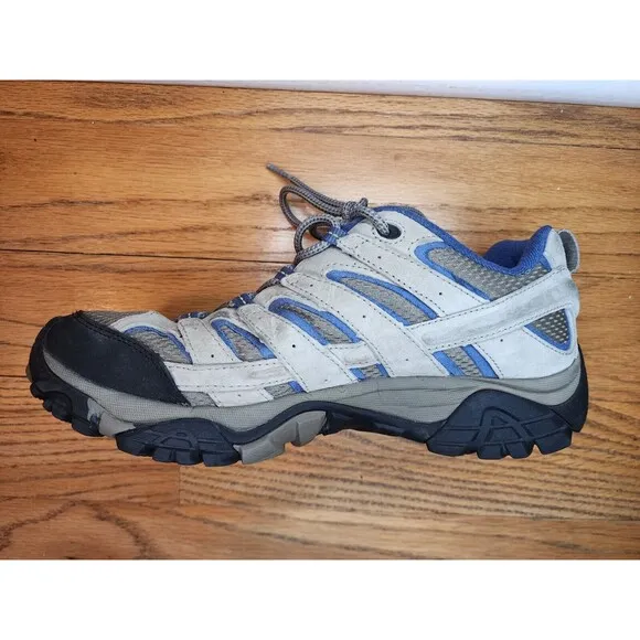 EUC Merrell Womens Moab 2 Ventilator Low Hiking Shoes J06018 Gray Blue Size 10