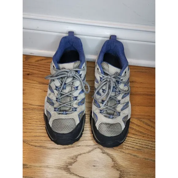 EUC Merrell Womens Moab 2 Ventilator Low Hiking Shoes J06018 Gray Blue Size 10