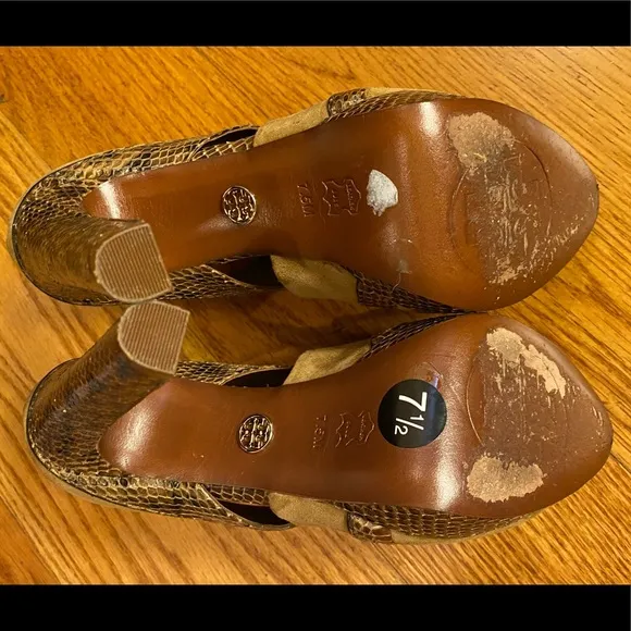 EUC Tory Burch Platform Heels, Brown