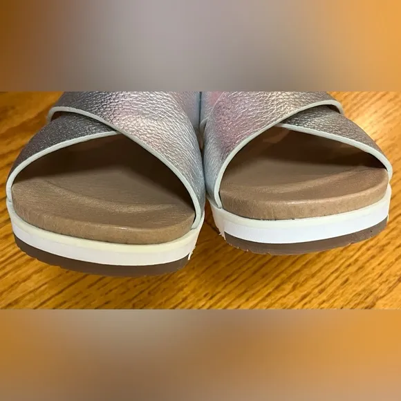 EUC UGG Slide Platforms, Silver