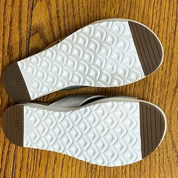 EUC UGG Slide Platforms, Silver