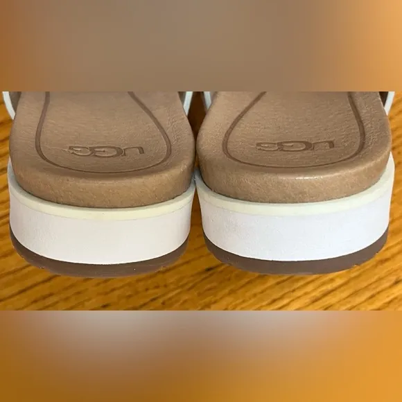 EUC UGG Slide Platforms, Silver