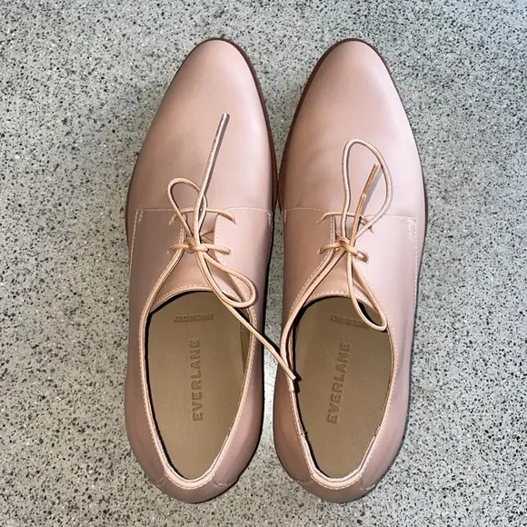 Everlane Leather Oxfords Size 7.5 New With Box And Dust Bag