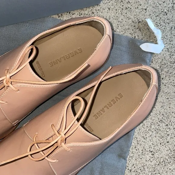 Everlane Leather Oxfords Size 7.5 New With Box And Dust Bag