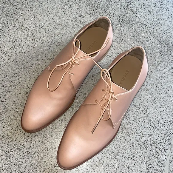 Everlane Leather Oxfords Size 7.5 New With Box And Dust Bag