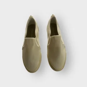 Everlane Off White Organic Cotton Canvas Slip On Sneakers Sz 7W