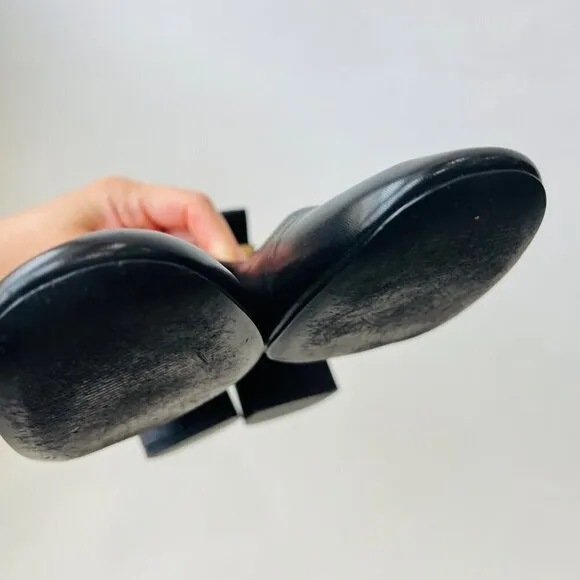 Everlane The Day block heels, black, Size 10