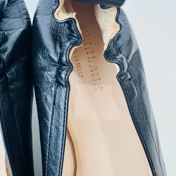 Everlane The Day block heels, black, Size 10
