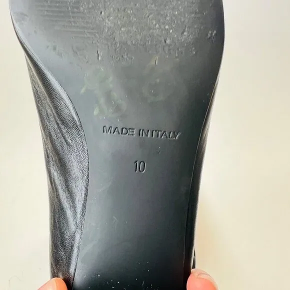 Everlane The Day block heels, black, Size 10