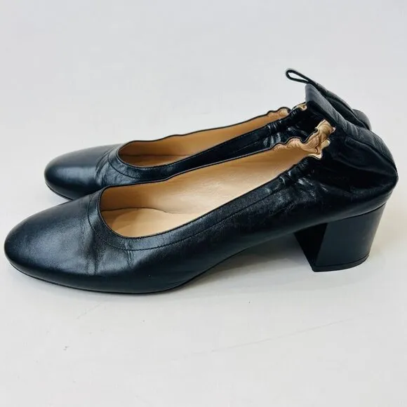 Everlane The Day block heels, black, Size 10