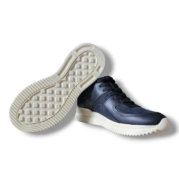 Everlane The Trainer Black Leather Sneakers Women's Size 6