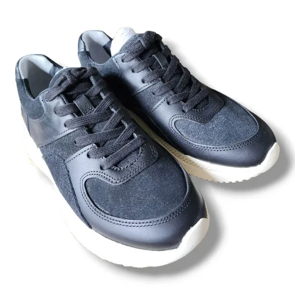 Everlane The Trainer Black Leather Sneakers Women's Size 6