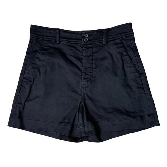 Everlane The Way-High Twill Canvas Short in Black Beach Resortwear High Rise