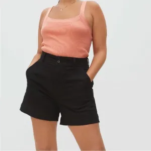 Everlane The Way-High Twill Canvas Short in Black Beach Resortwear High Rise