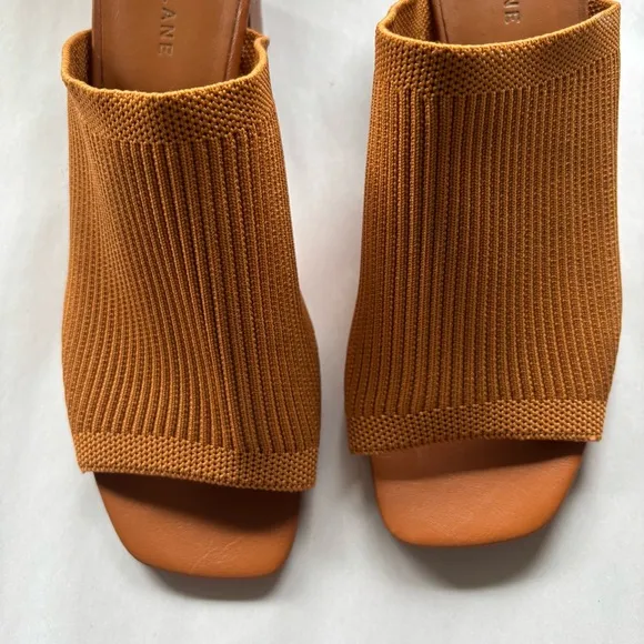 Everlane Womens The Glove Mule In Reknit Brown Slip On Peep Toe